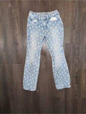 Old Navy Light Blue Floral Print Kids Jeans